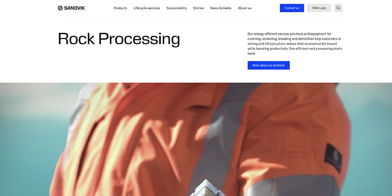 موقع Sandvik الإلكتروني