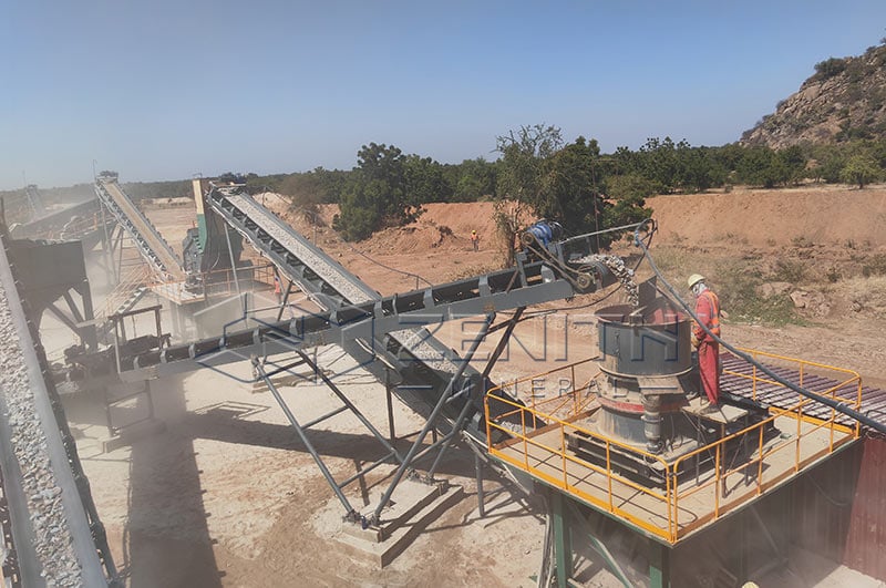 إعداد محطة تكسير الحجر الجيري: التكسير الثانوي