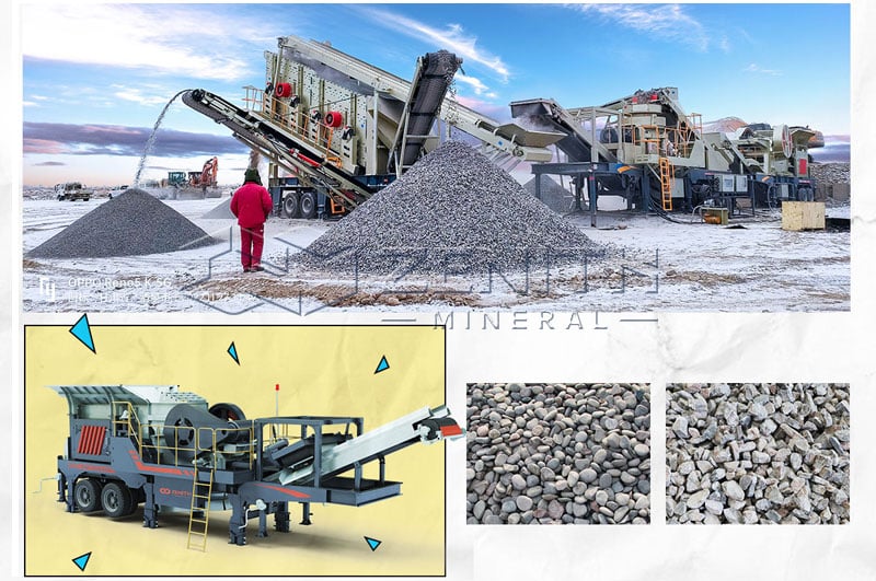 كسارة متنقلة للبيع لإنتاج الركام